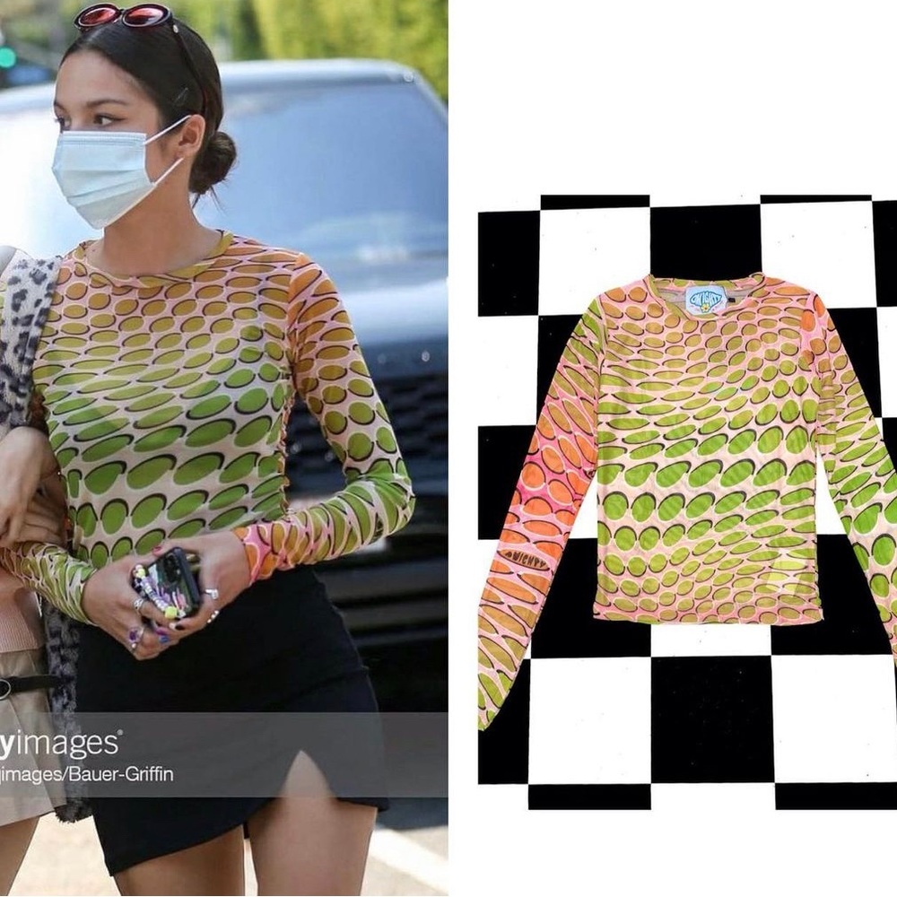 Warp Mesh Top in Gradient